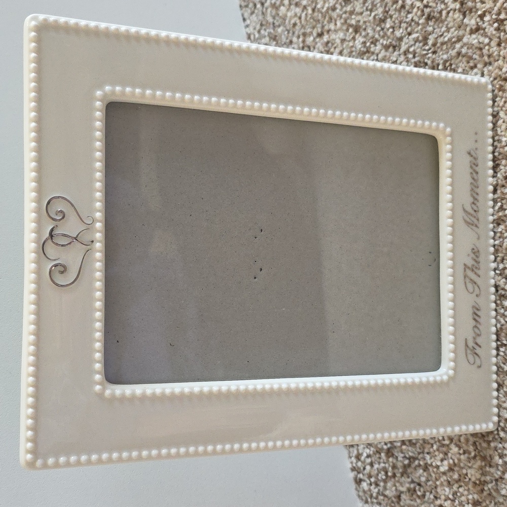 Wedding Picture Frame 5x7 Tabletop Photo Frame - Ceramic